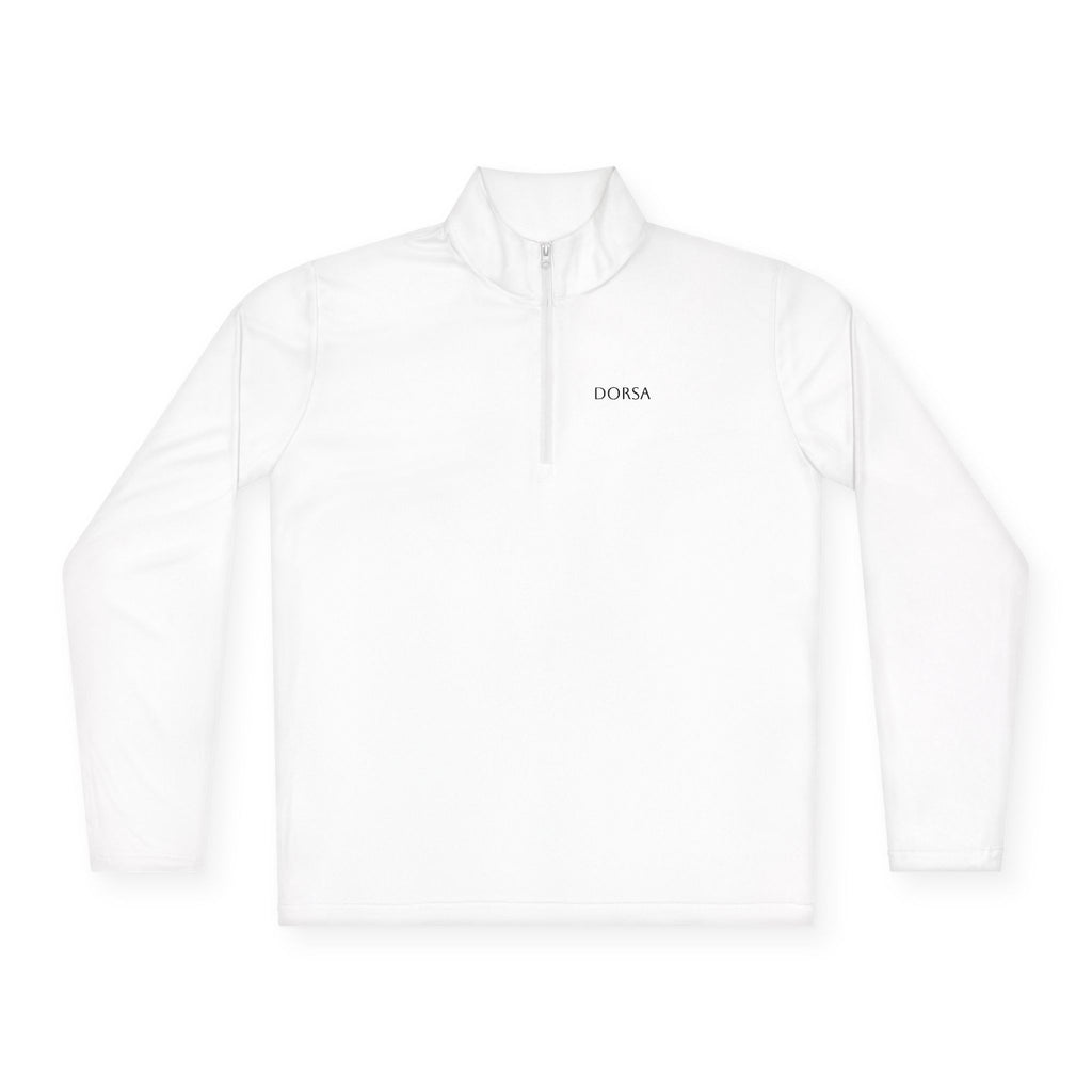 Quarter-Zip Pullover — Minimal 'DORRA' Embroidered Pullover