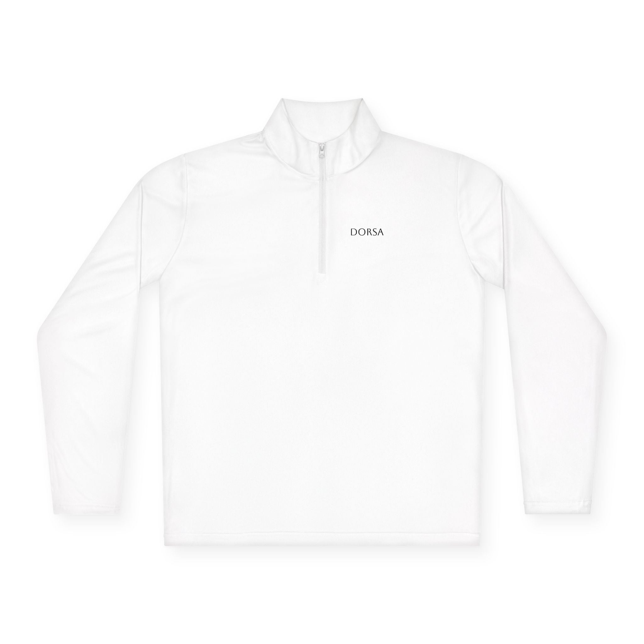 Quarter-Zip Pullover — Minimal 'DORRA' Embroidered Pullover