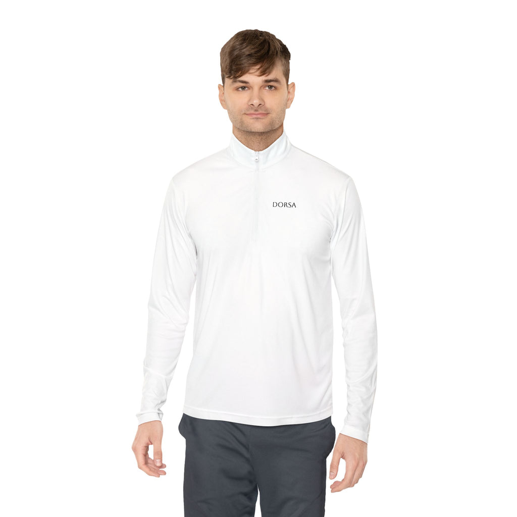 Quarter-Zip Pullover — Minimal 'DORRA' Embroidered Pullover